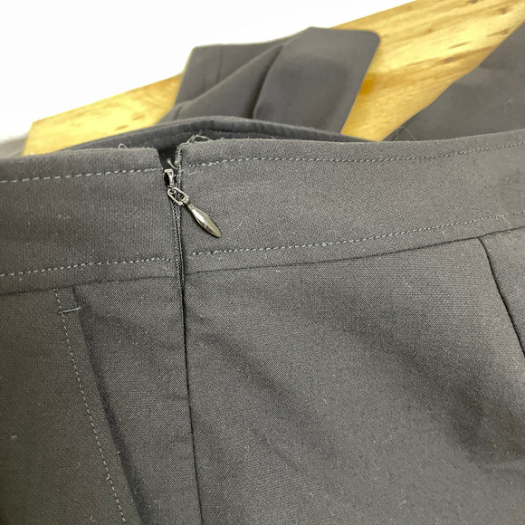 APC Rue Madame Paris Pants Womens Size 40 Black Tapered Pleated Side Zip Career - Picture 8 of 10